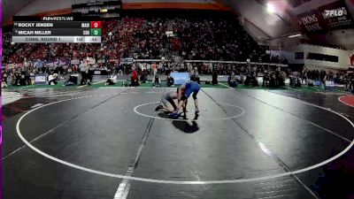 6A 98 lbs Cons. Round 1 - Rocky Jensen, Madison vs Micah Miller, Coeur D Alene