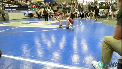 46 lbs Quarterfinal - Harlow Bevins, Rough Riders vs Harper Field, Grover Rains Wrestling Club