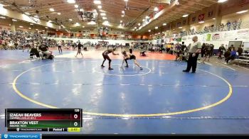 125 lbs Cons. Round 3 - Izaeah Beavers, Campbellsville (Ky.) vs Braxton Vest, Indiana Tech