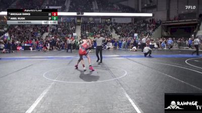 92 lbs Semifinal - Abel Rusk, SC Punisher vs Brogan Dirks, Scott City