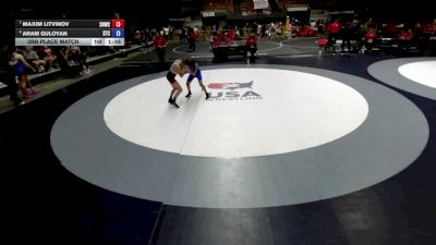 96 lbs 3rd Place Match - Maxim Litvinov, Savage House Wrestling Club vs Aram Guloyan, SilvaBack Training Center