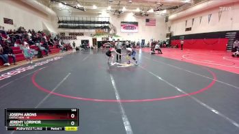 144 lbs Round 2 (4 Team) - Joseph Arons, Castle View vs Jeremy Lorimor, Northfield