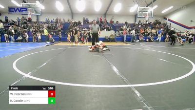 40 lbs Final - Waylon Pearson, Barnsdall Youth Wrestling vs Koen Goodin, Cowboy Wrestling Club