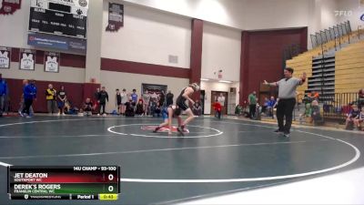 93-100 lbs Quarterfinal - Jet Deaton, Southport WC vs Derek`s Rogers, Franklin Central WC