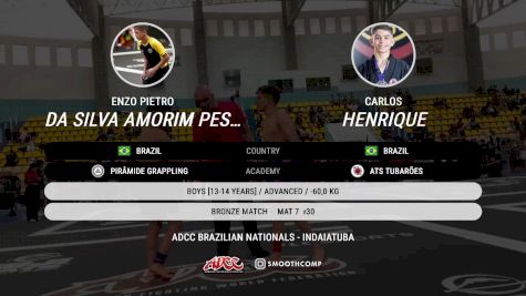 Carlos Henrique vs Enzo Pietro Da Silva Amorim Pess 2025 ADCC Brazilian Nationals