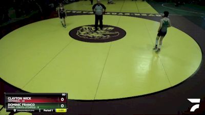 80 lbs Quarterfinals (8 Team) - Dominic Franco, Dassel-Cokato-Litchfield vs Clayton Wick, Centennial