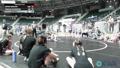 55 lbs Rr Rnd 1 - Aspen Shelton, Team Tulsa Girls vs Preslie Dickerson, SW Girls