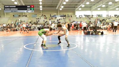 132 lbs Rr Rnd 1 - Zane Crouse, TNWC Silver Fox - HSB vs Jaxon Aberegg, Shamrock Wrestling Club Green - HSB