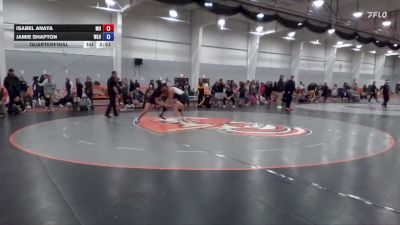 207 lbs Quarterfinal - Isabel Anaya, Manchester vs Jamie Shapton, West Liberty