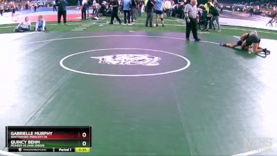 Girls-120 lbs Cons. Round 2 - Gabrielle Murphy, Whittemore-Prescott HS vs Quincy Behm, Pioneer HS (Ann Arbor)