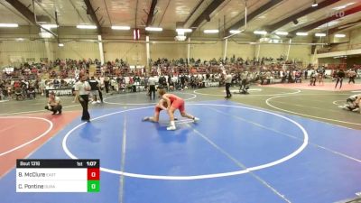 157 lbs Round Of 16 - Brody McClure, East Valley Wrestling Club vs Cole Pontine, Durango Wrestling Club