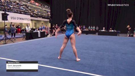 Carli Jerpseth - Women's Pairs, Twin City Twisters - 2021 Women's Xcel Region 4 Championships