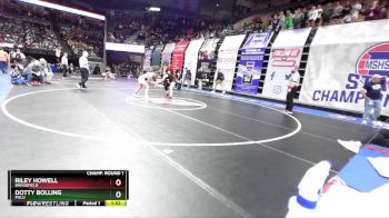 140 Class 1 lbs Champ. Round 1 - Riley Howell, Brookfield vs Dotty Bolling, Polo