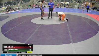 172 lbs Round 1 (4 Team) - Erik Potter, Yamhill-Carlton vs Desean Stafford, Banks