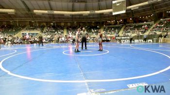 105 lbs Round Of 16 - Kytrell Lewis, Muskogee Wrestling Federation vs Landon Achziger, Choctaw Ironman Youth Wrestling