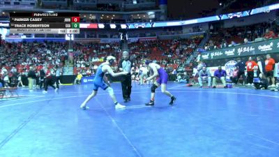 3A-150 lbs Champ. Round 2 - Trace Robertson, Clear Creek-Amana vs Parker Casey, Johnston