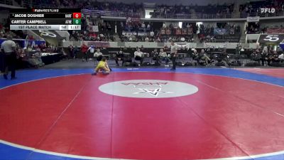 6A 150 lbs 1st Place Match - Jacob Doshier, Hartselle vs Carter Campbell, Athens