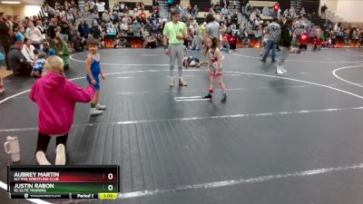 56 lbs Cons. Semi - Justin Rabon, Kc Elite Training vs Aubrey Martin, Sly Fox Wrestling Club