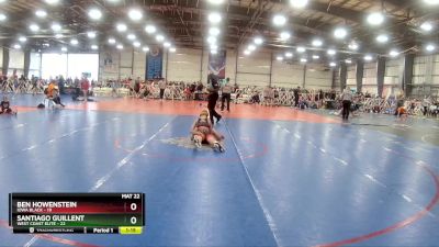 92 lbs Rd# 9- 2:15pm Saturday Final Pool - Santiago Guillent, West Coast Elite vs Ben Howenstein, Iowa Black