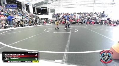 70 lbs Quarterfinal - Cruz Gonzalez, Bobcat vs Warren Wallentine, Topeka Blue Thunder