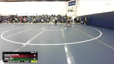 125 lbs Cons. Round 2 - Julian Sanchez, Menlo NCWA vs Zeke Vela, Cal Poly SLO