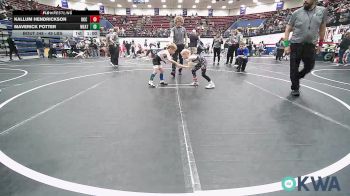 49 lbs Consolation - Kallum Hendrickson, OKC Saints Wrestling vs Maverick Potter, Weatherford Youth Wrestling