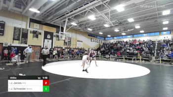 120 lbs Quarterfinal - Jaiden James, Norwich Free Academy vs John Schneider, Brien McMahon