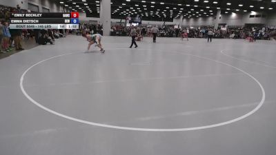 145 lbs Champ. Rd Of 32 - Emily Beckley, Broken Arrow Wrestling Club vs Emma Dietsch, DC Elite Wrestling