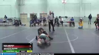 72 lbs Round 7 (8 Team) - Nick Mrosko, Terps Xtreme vs Bronsyn Baxter, PA Alliance Blue