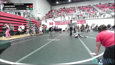 49 lbs Consi Of 8 #2 - Logan Smith, Smith Wrestling Academy vs Luke Emerson, Hennessey Takedown Club