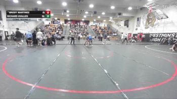 157 lbs Cons. Round 5 - Brody Martinez, Palm Desert vs Richard Uvalles, Valencia/Placentia