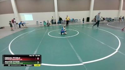 62-64 lbs Round 3 - Abigail Pitzele, Grapevine Wrestling Club vs Paxton Dyson, Texas Elite Wrestling Club