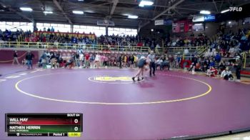 144 lbs Champ. Round 1 - Nathen Herrin, Civic Memorial vs Will May, Roncalli