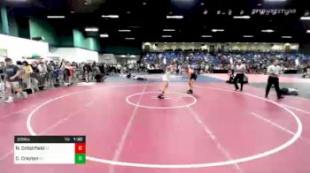 220 lbs Prelims - Nathan Critchfield, IN vs Chase Crayton, NC