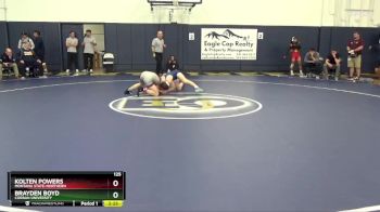 125 lbs Champ. Round 1 - Brayden Boyd, Corban University vs Kolten Powers, Montana State-Northern