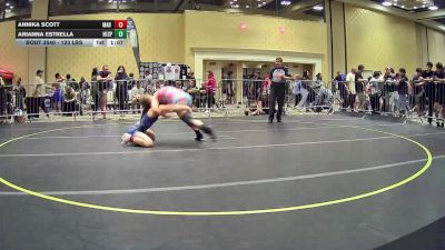123 lbs Round Of 16 - Annika Scott, Mad Dawg vs Arianna Estrella, Hesperia HS