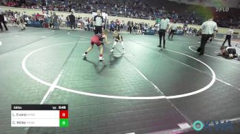 58 lbs Semifinal - Locklyn Evans, Hilldale Youth Wrestling Club vs Caden Miller, Fort Gibson Youth Wrestling