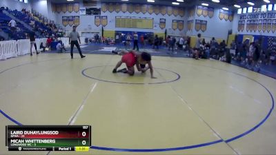 157 lbs Round 4 (8 Team) - Micah Whittenberg, Longwood WC vs LAIRD DUHAYLUNGSOD, NFWA