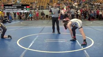 130 lbs Quarterfinal - Brandon Laurell NW2, Lake Erie Wrestling Club vs Ezra Miller SE1, CP Wrestling Academy