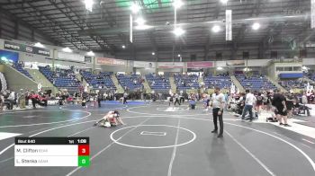 132 lbs Quarterfinal - Matthew Clifton, Bear Cave WC vs Logan Stenka, Adams Central