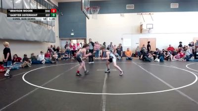 105 lbs Semis - Brayson Moore, 208 Badgers Wrestling Club vs Sawyer Osterhout, Declo Stingers