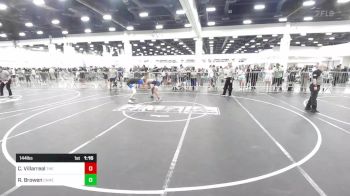 144 lbs Round Of 16 - Cristian Villarreal, The SnakePit vs RyLee Browen, Camel Kids