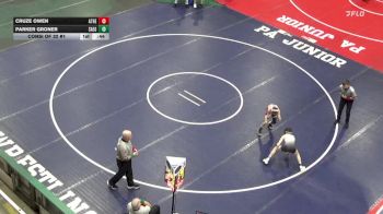 89 lbs Consi Of 32 #1 - Cruze Owen, Athens vs Parker Groner, Saegertown