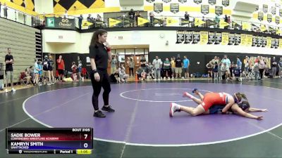102 lbs Round 1 - Sadie Bower, Contenders Wrestling Academy vs Kamryn Smith, Unattached