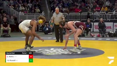 160 lbs Quarterfinal - Brenton Russell, Warren Central vs Conner Watts, Jimtown