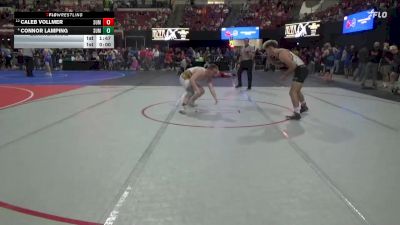 170 lbs Quarterfinal - Caleb Vollmer, Tongue River Wrestling Club vs Connor Lamping, Helena High