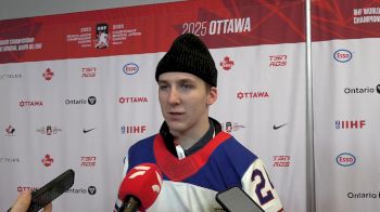 Cole Hutson Talks About 'Can't Hear You' Goal Celebration And More From USA's Win Over Canada