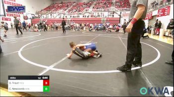 46 lbs Round Of 16 - Owen Trout, Tecumseh Youth Wrestling vs Caelan Newcomb, Noble Takedown Club