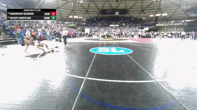 Boys 3A 165 lbs Cons. Round 4 - Wyatt Broyles, Ferndale vs Brandon Barnes, Lincoln (Tacoma)