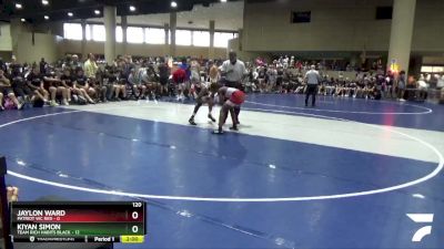 120 lbs Round 3 (6 Team) - Kiyan Simon, Team Rich Habits Black vs Jaylon Ward, Patriot WC Red